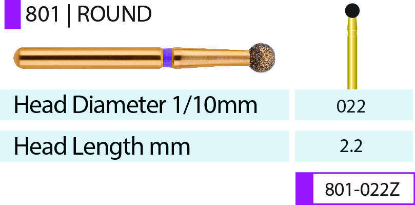 Blue Streak Zirconia Diamond Burs FG Assorted Pack Pkg/5