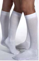 Compression Stocking JOBST® ActiveWear Knee High Small Cool White Closed Toe - BSN Medical  Mfr# 110489