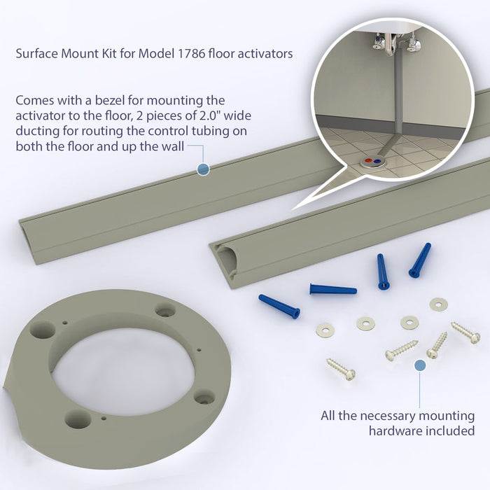 Tapmaster Surface Floor Faucet Foot Activator Mounting Kit 8050 for Model 1784, 1786