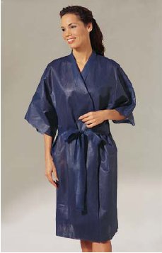 Patient Robe Tech Styles® Large / X-Large Dark Blue Disposable - Tech Styles a Division of Encompass  Mfr# 45415-020