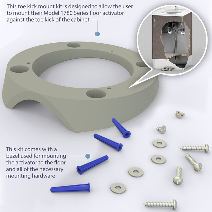 Tapmaster Toe Kick Floor Faucet Activator Mounting Kit 8010 for Models 1780, 1786