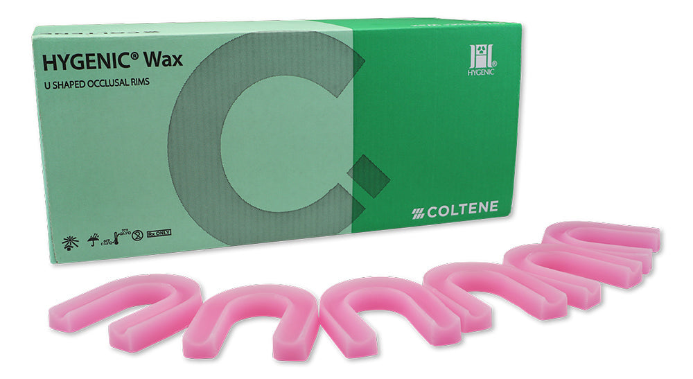 Coltene Hygenic U-Shaped Occlusal Rim Wax Pink Box/100