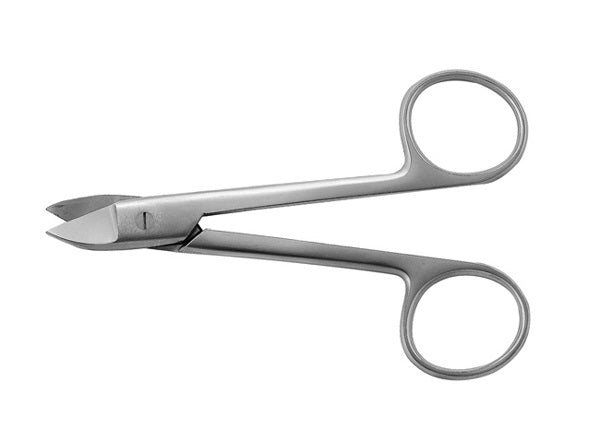J&J Crown Scissors Curved 4.5" Serrated Ea