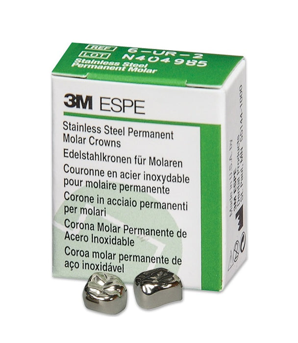 3M ESPE Stainless Steel Permanent Crowns Refill Molar Box/5