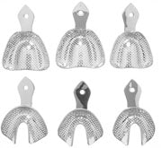 J&J Metal Impression Tray Full Arch Perforated Ea