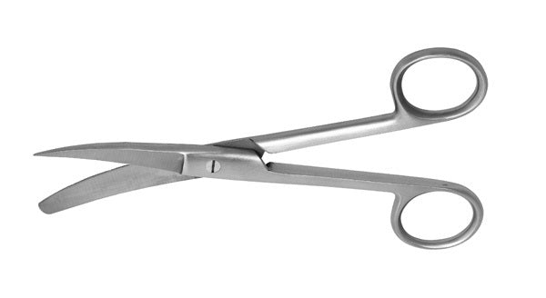 J&J Canine Scissors Curved Serrated 6.5" Sharp/Blunt Ea