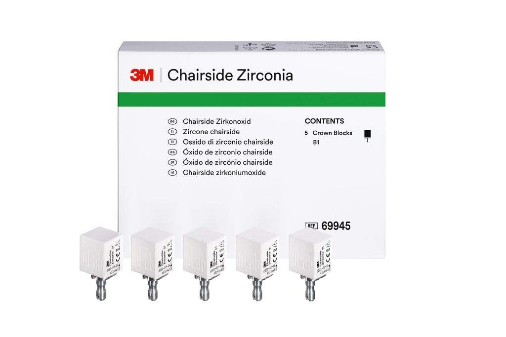 3M Chairside Zirconia Crown Block Refill CEREC 20mm Box/5