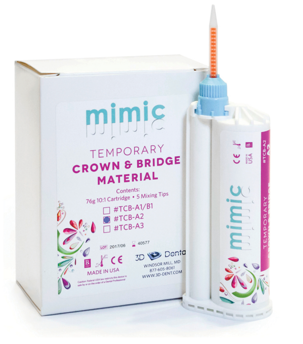 Mimic Temporary Crown & Bridge Material 76gm Cartridge 10:1