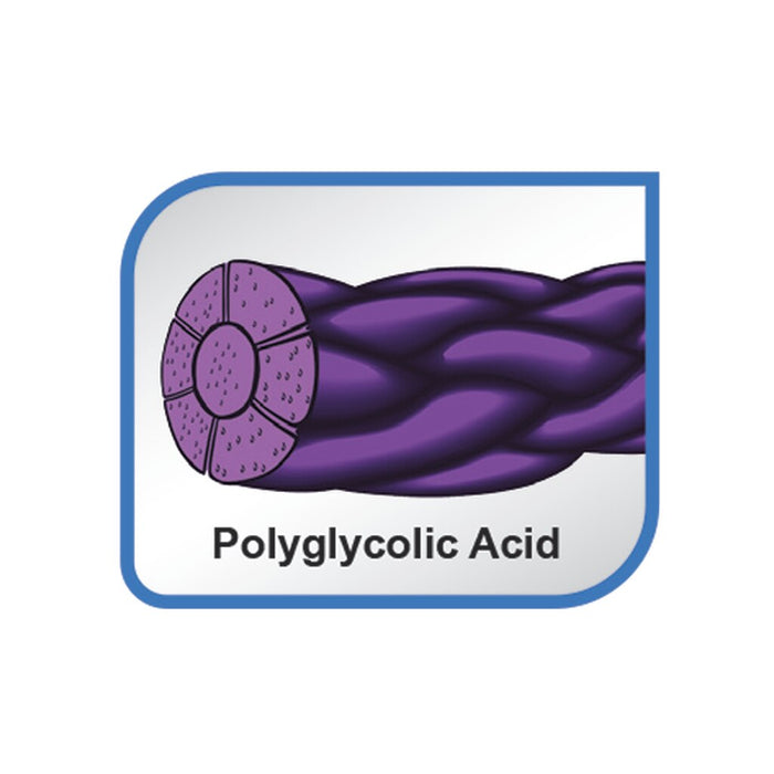 DemeSORB Polyglycolic Acid PGA Sutures Reverse Cutting Needle Box/12