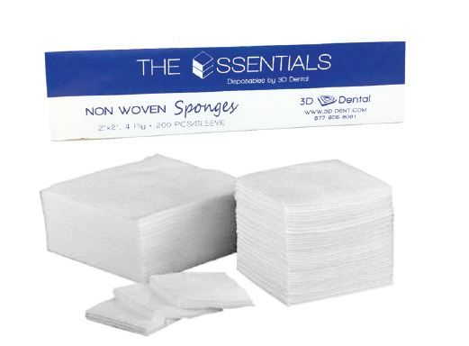 Essentials Non-Woven Gauze Sponges Non-Sterile 4-Ply 2"x2" Case/5000