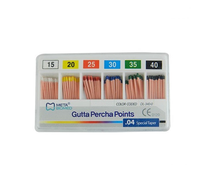 Meta Gutta Percha Points 0.04 Taper Color Coded Box/60