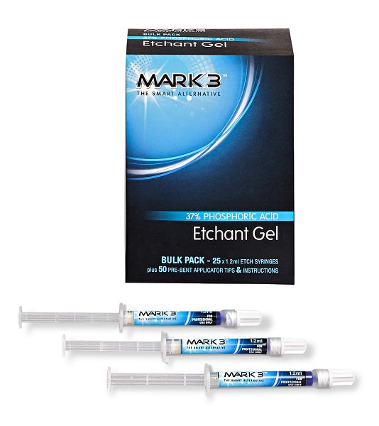 MARK3 Etchant Gel 35% Blue Bulk 1.2mL Syringe Box/25