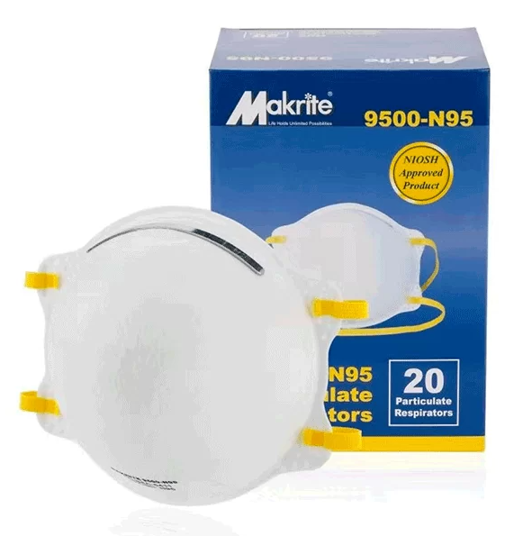 Makrite N95 Particulate Respirator NIOSH Approved Box/20