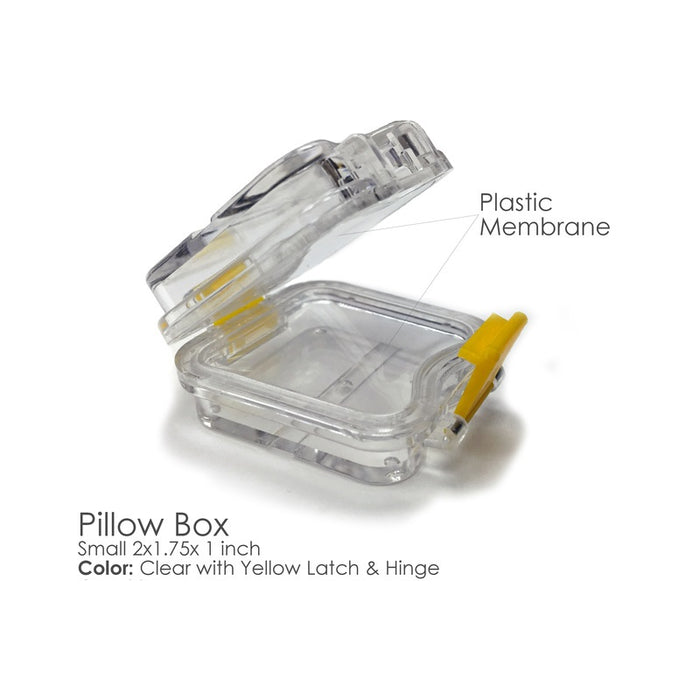 Lab Pillow Crown Boxes 2"L x 1.75"W x 1"H Clear Box/100