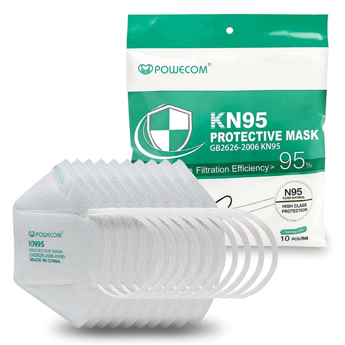 Powecom KN95 Protective Earloop Mask 95% Filtration Pkg/10