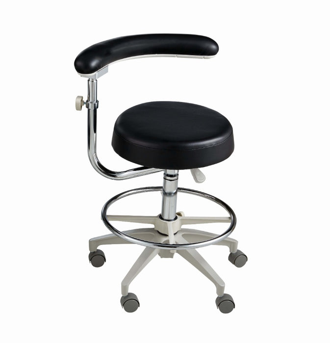 DCI Series 5 Assistant's Stool with Body Support and Footring Ultraleather Upholstery
