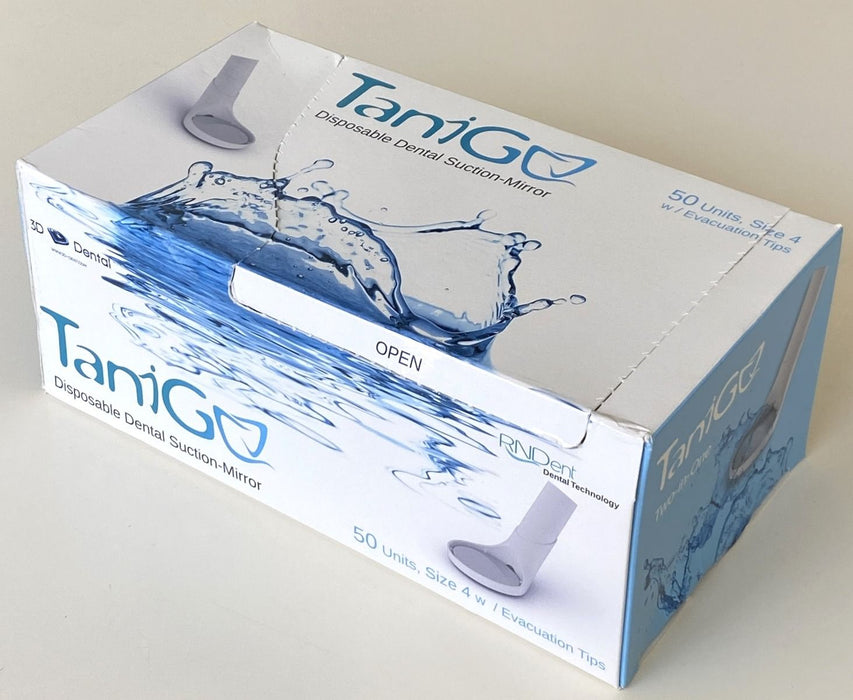 Tanigo Disposable Suction Mirror Device White Size #4 Box/50