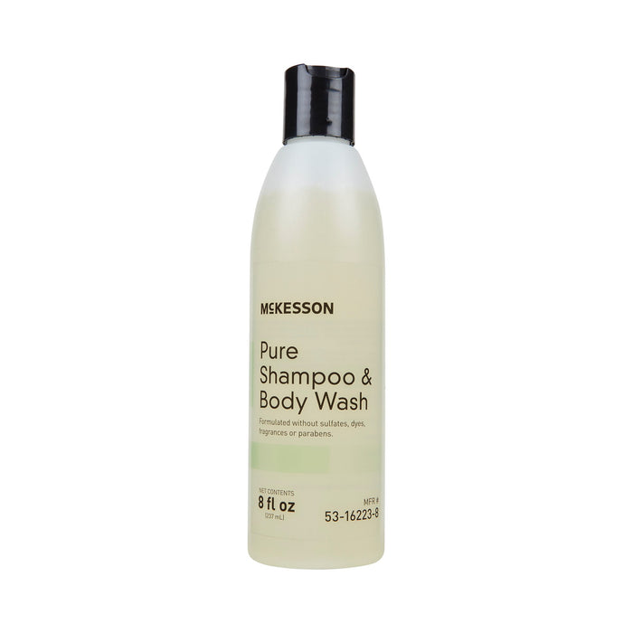 McKesson-53-16223-8 Shampoo and Body Wash Pure 8 oz. Flip Top Bottle Unscented