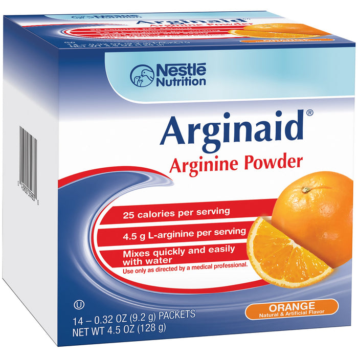 Nestle Healthcare Nutrition-35983000 Arginine Supplement Arginaid Orange Flavor .32 oz Individual Packet Powder