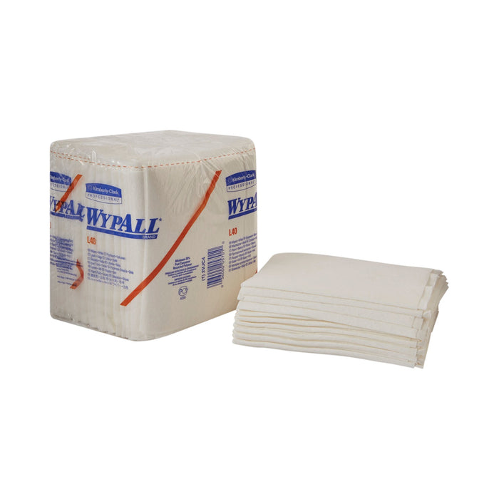 Kimberly Clark-05701 Task Wipe WypAll L40 Light Duty White NonSterile Double Re-Creped 12 X 12-1/2 Inch Disposable