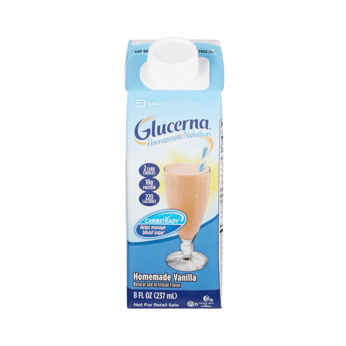 Abbott Nutrition-64922 Oral Supplement Glucerna Therapeutic Nutrition Shake Vanilla Flavor Ready to Use 8 oz. Carton