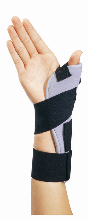 DJO-79-87100 Thumb Splint ThumbSPICA One Size Fits Most Elastic Contact Closure Strap Black / Gray