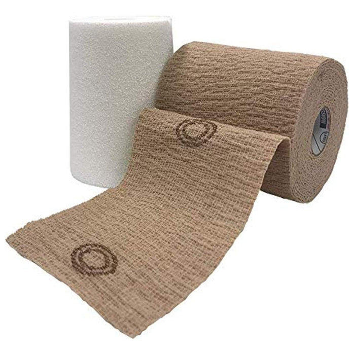 Andover Coated Products-8840UBZ-TN 2 Layer Compression Bandage System CoFlex TLC Zinc with Indicators 4 Inch X 6 Yard / 4 Inch X 7 Yard 35 to 40 mmHg Self-adherent / Pull On Closure Tan NonSterile