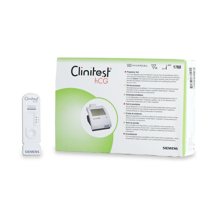Siemens-10310618 Rapid Test Kit Clinitest hCG Fertility Test hCG Pregnancy Test Urine Sample 25 Tests CLIA Waived