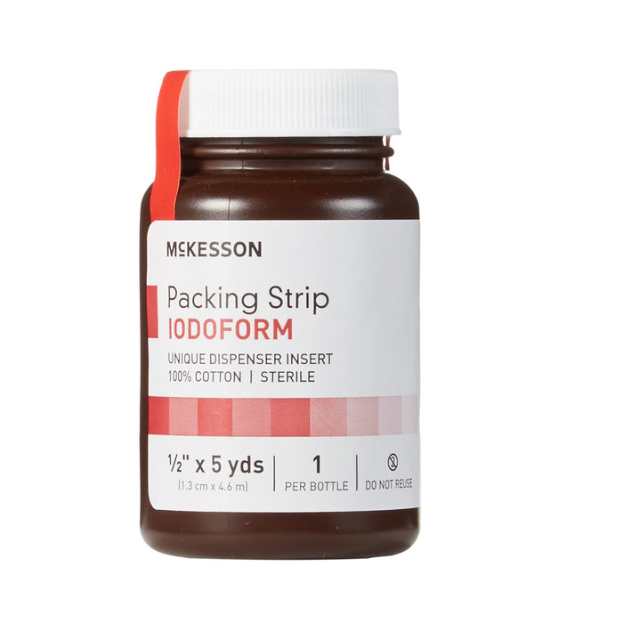 McKesson-61-59245 Wound Packing Strip Antiseptic Cotton Iodoform Medium 1/2 Inch X 5 Yard 1 Count Sterile