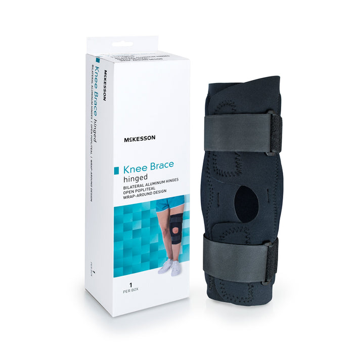 McKesson-155-81-82398 Knee Brace X-Large Wraparound / Hook and Loop Strap Closure with D-Rings 23 to 25-1/2 Inch Circumference Left or Right Knee