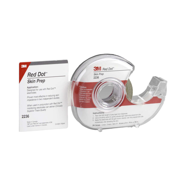 3M-2236 Electrode Skin Prep Abrader Tape Red Dot Tape Dispenser NonSterile