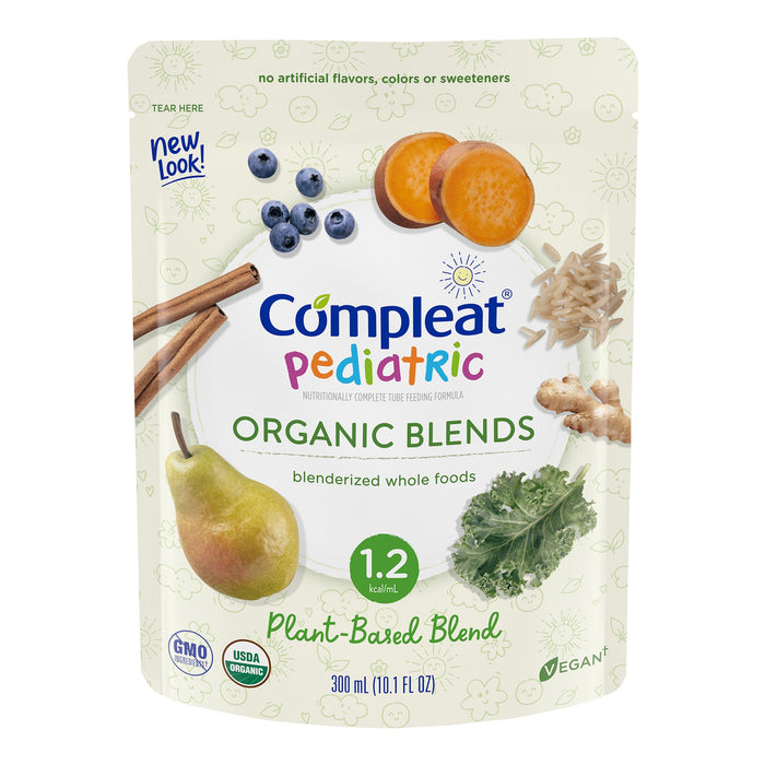 Nestle Healthcare Nutrition-00043900117218 Pediatric Oral Supplement / Tube Feeding Formula Compleat Pediatric Organic Blends Plant Blend Flavor 10.1 oz. Pouch Ready to Use
