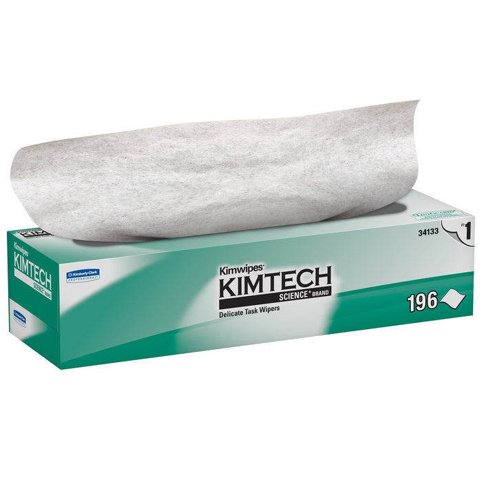 Kimberly Clark-34133 Delicate Task Wipe Kimtech Science Kimwipes Light Duty White NonSterile 1 Ply Tissue 11-4/5 X 11-4/5 Inch Disposable
