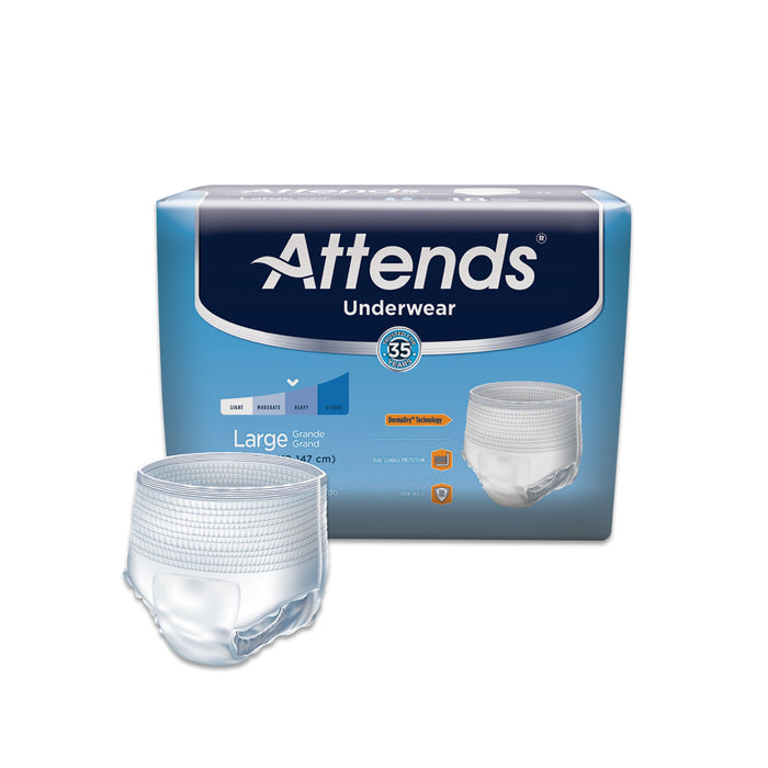Attends Healthcare Products-AP0730100 Unisex Adult Absorbent Underwear Attends Pull On with Tear Away Seams Large Disposable Moderate Absorbency