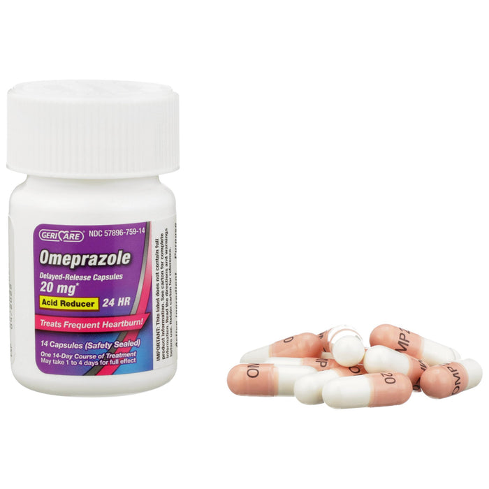 McKesson-60-760-42 Antacid Geri-Care 20.6 mg Strength Delayed-Release Capsule 42 per Box