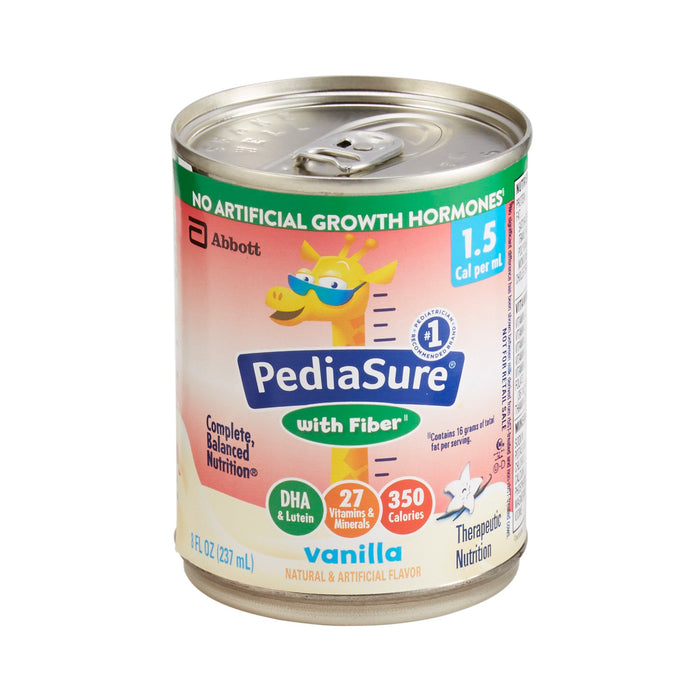 Abbott Nutrition-67374 Pediatric Oral Supplement / Tube Feeding Formula PediaSure 1.5 Cal with Fiber Vanilla Flavor 8 oz. Can Ready to Use