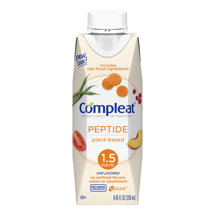 Nestle Healthcare Nutrition-4390076283 Oral Supplement / Tube Feeding Formula Compleat Peptide 1.5 Cal Unflavored Ready to Use 8.45 oz. Re-Closeable Carton