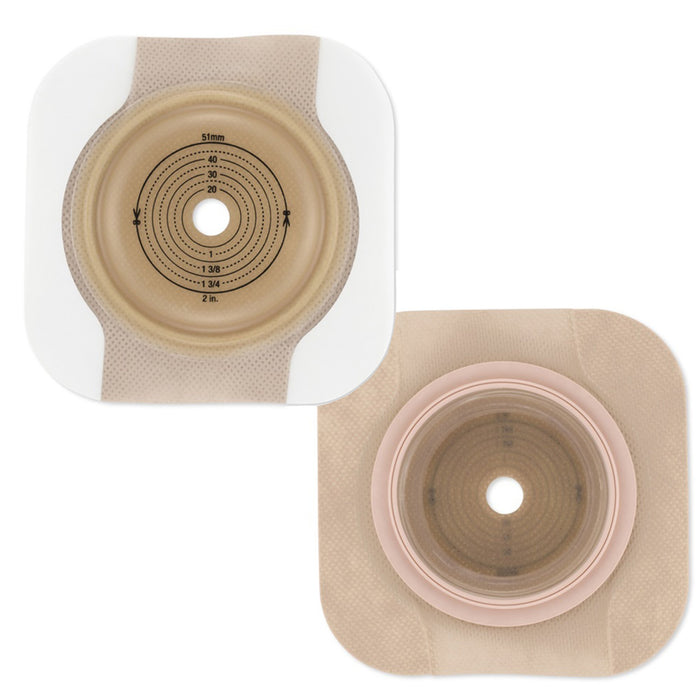 Hollister-11703 Ostomy Barrier New Image CeraPlus Trim to Fit, Extended Wear Adhesive Tape Borders 57 mm Flange Red Code System Up to 1-1/2 Inch Opening Box/5