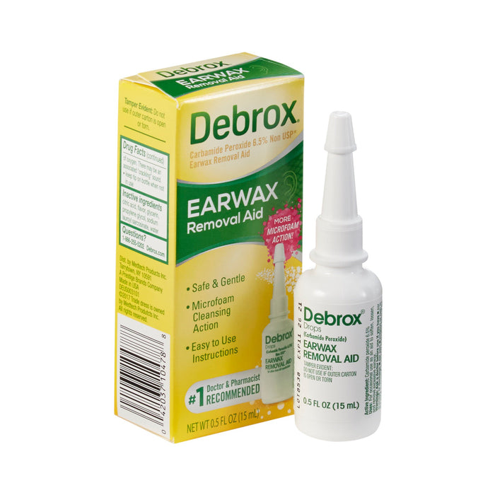 Glaxo Smith Kline-04203710478 Ear Wax Remover Debrox 0.5 oz. Otic Drops 6.5% Strength Carbamide Peroxide