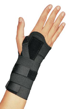 DJO-79-97017 Wrist Brace ProCare Universal CTS Aluminum / Elastic Left or Right Hand Black Large