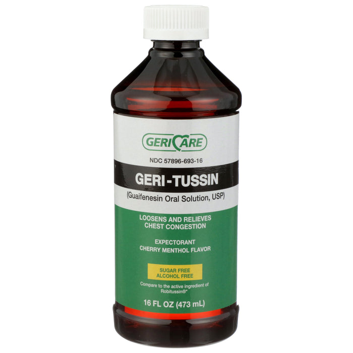 McKesson-QROB-16-GCP Cold and Cough Relief Geri-Care 100 mg / 5 mL Strength Liquid 16 oz.