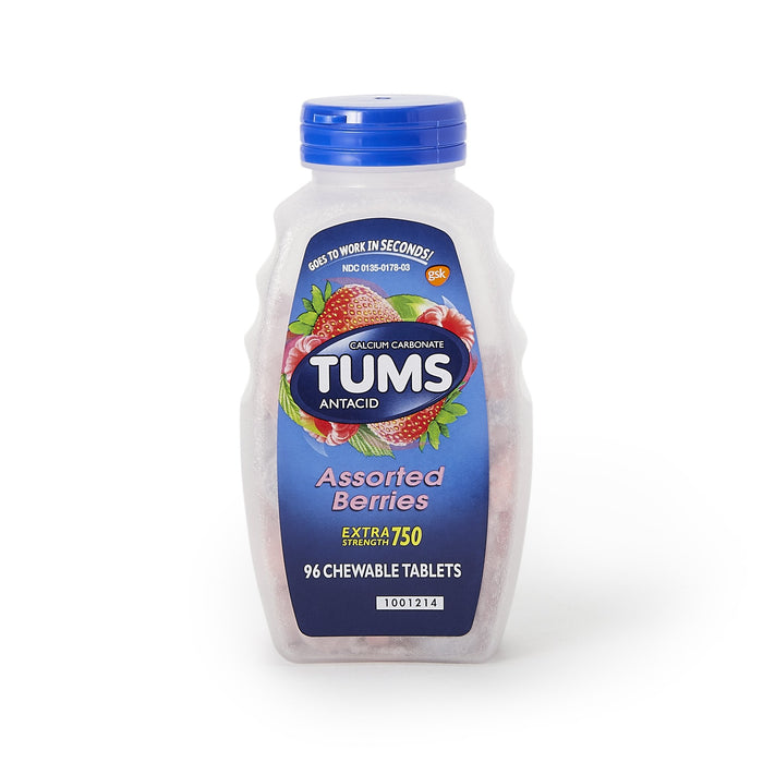 Glaxo Smith Kline-00135017803 Antacid Tums Extra Strength 750 mg Strength Chewable Tablet 96 per Bottle