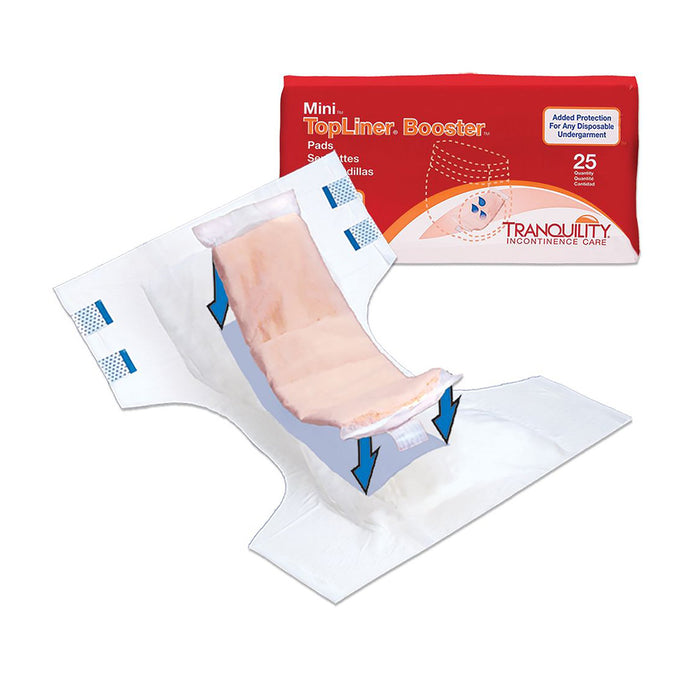 Principle Business Enterprises-2072 Incontinence Booster Pad Tranquility TopLiner 2-3/4 X 10-1/2 Inch Heavy Absorbency Superabsorbant Core Mini Adult Unisex Disposable