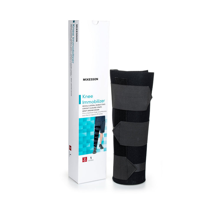 McKesson-155-79-96016 Knee Immobilizer One Size Fits Most Up to 29 Inch Thigh Circumference 16 Inch Length Left or Right Knee