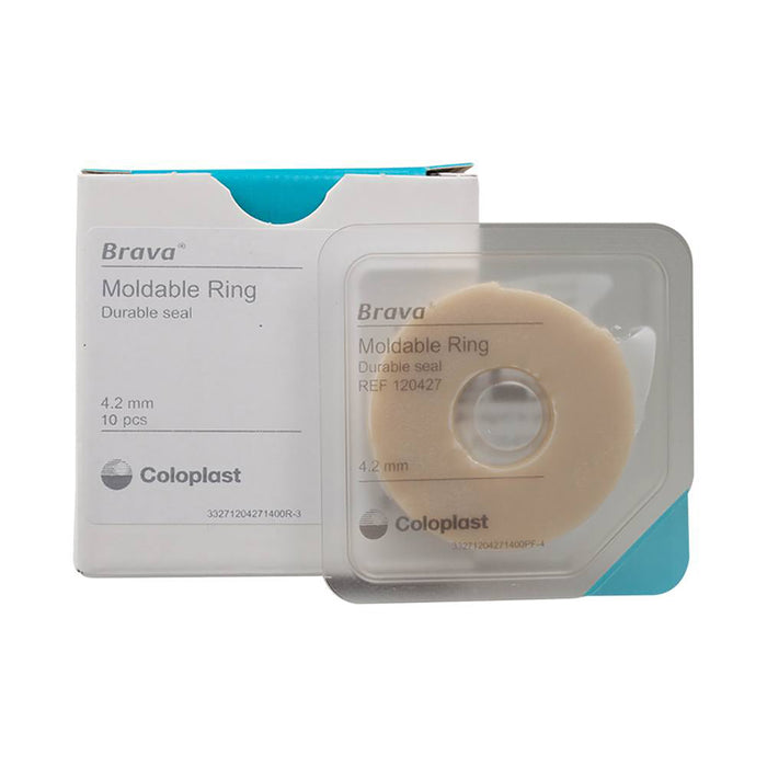 Coloplast-120427 Skin Barrier Ring Brava Thick Moldable, Standard Wear Adhesive without Tape Without Flange Universal System Hydrocolloid 4.2 mm Thick