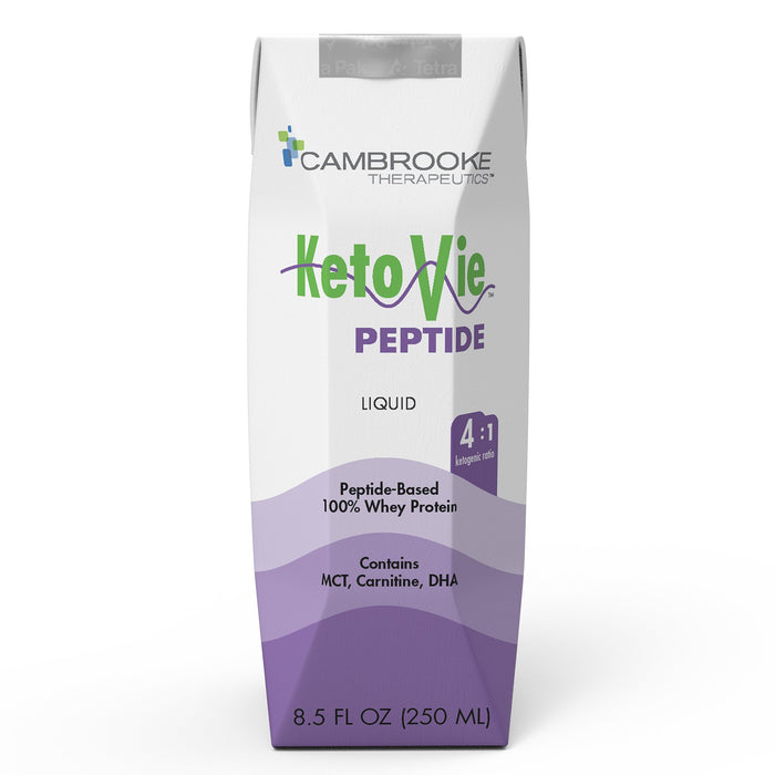 Cambrooke Therapeutics-50303 Ketogenic Oral Supplement / Tube Feeding Formula KetoVie Peptide 4:1 Unflavored 8.5 oz. Carton Ready to Use