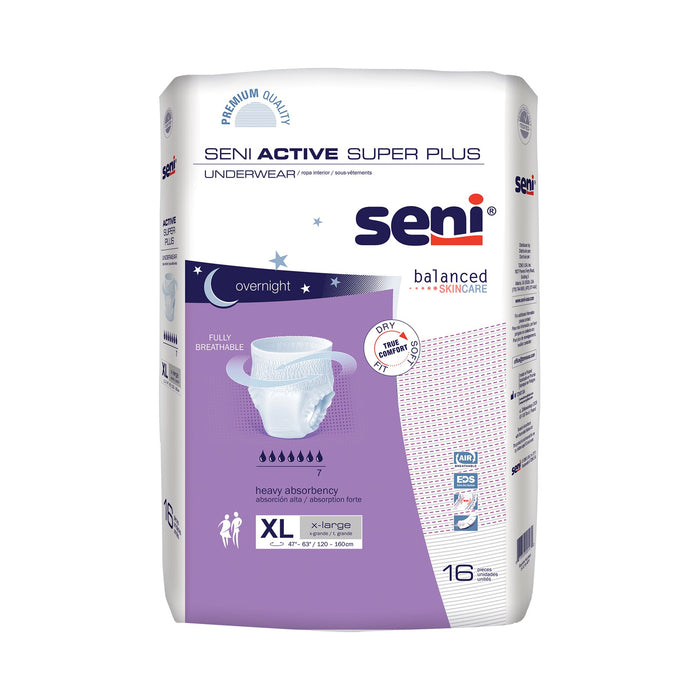 TZMO USA Inc-S-XL16-AP1 Unisex Adult Absorbent Underwear Seni Active Super Plus Pull On with Tear Away Seams X-Large Disposable Heavy Absorbency