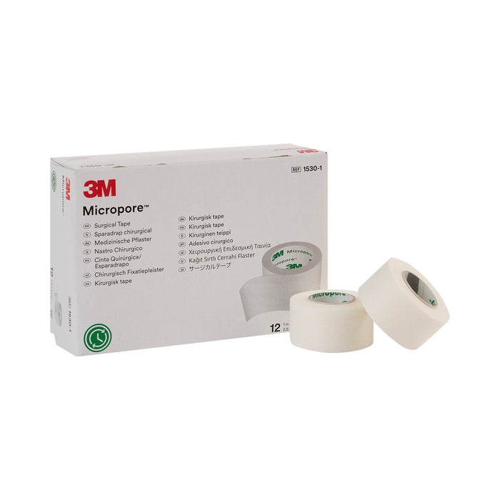 3M-1530-1 Medical Tape 3M Micropore Easy Tear Paper 1 Inch X 10 Yard White NonSterile