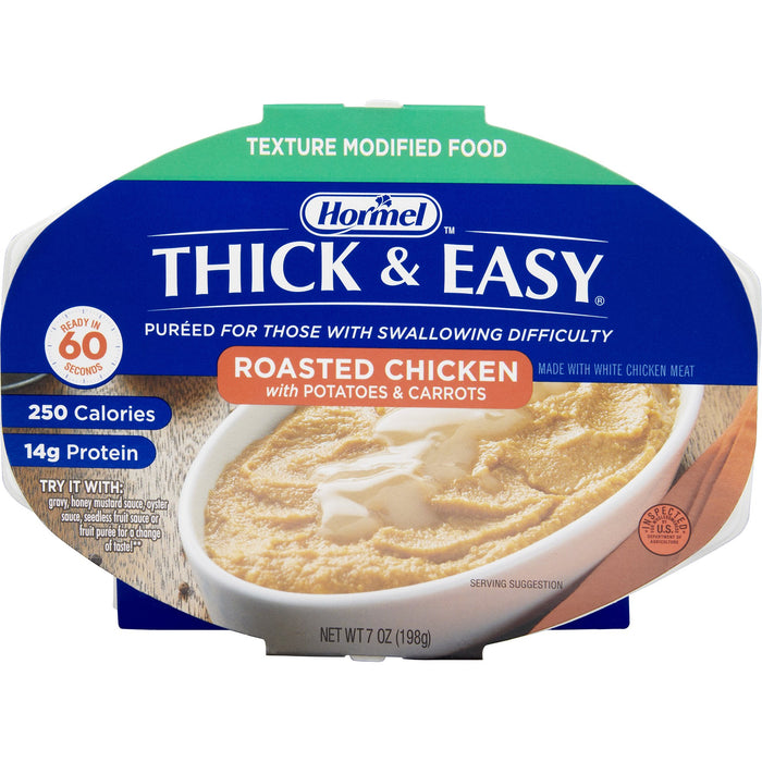 Hormel Food Sales-60748 Puree Thick & Easy Purees 7 oz. Tray Roasted Chicken with Potatoes / Carrots Flavor Ready to Use Puree Consistency
