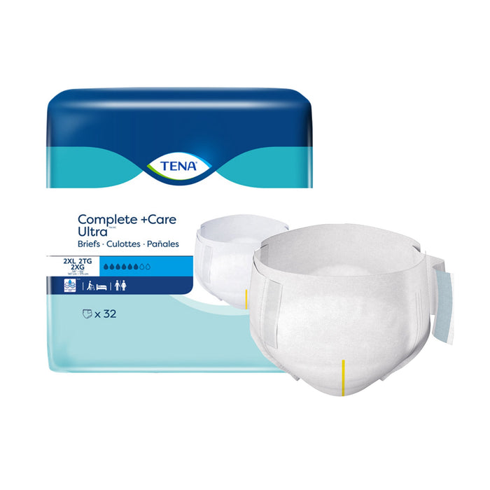 Essity HMS North America Inc-61092 Unisex Adult Incontinence Brief TENA Complete +Care Ultra 2X-Large Disposable Moderate Absorbency